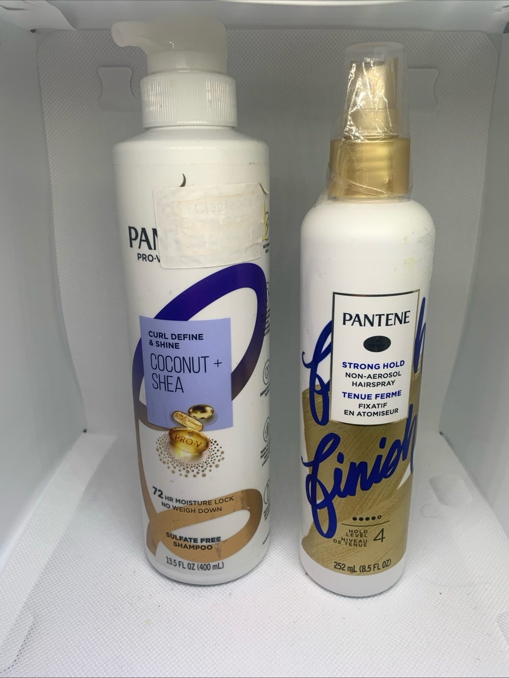 Pantene Coconut + Shea Curl Define & Shine Shampoo and Hairspray Strong Hold